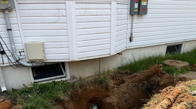 New Sewer Main Curb to basement Photo