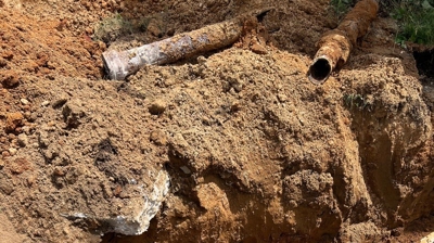 New Sewer Main Curb to basement Photo