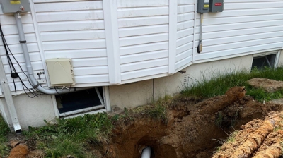 New Sewer Main Curb to basement Photo