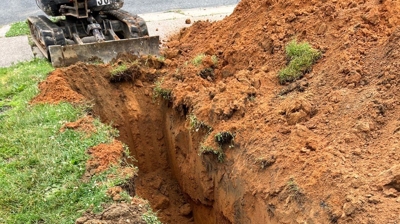 New Sewer Main Curb to basement Photo