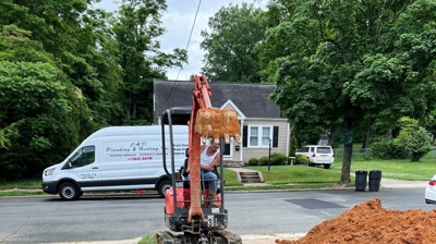 New Sewer Main Curb to basement Photo