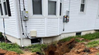New Sewer Main Curb to basement Photo