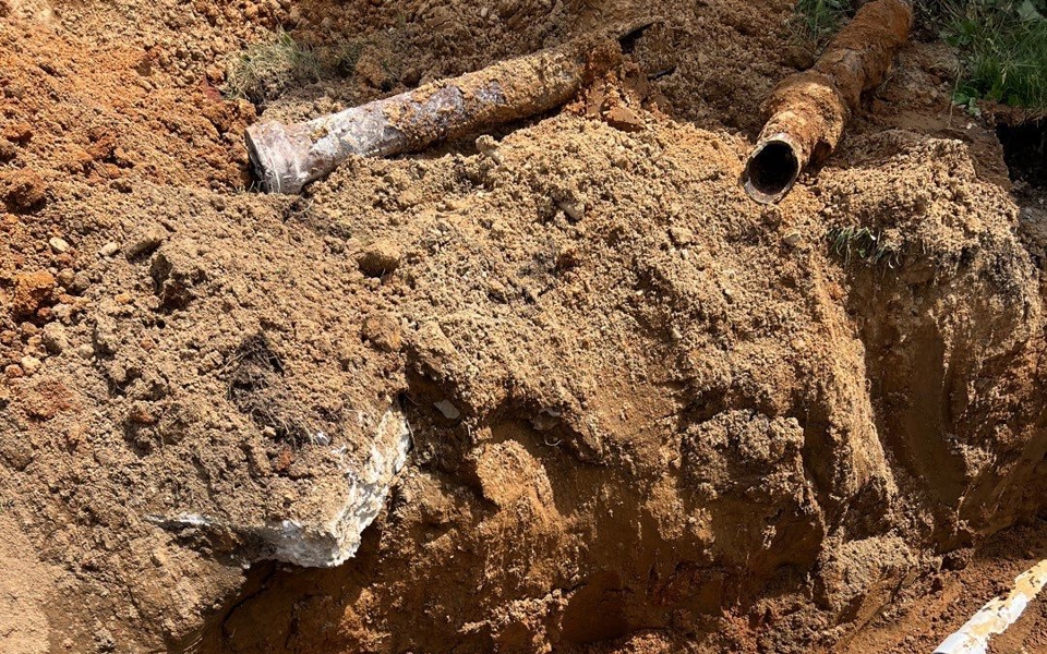 New Sewer Main Curb to basement Photo